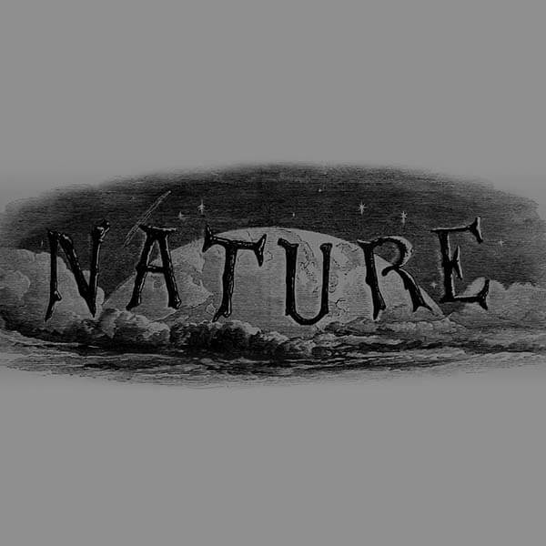 Premier logo de la revue Nature