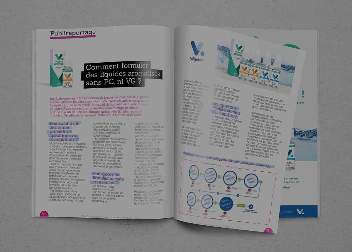 Publireportage Végétol® dans PGVG Magazine